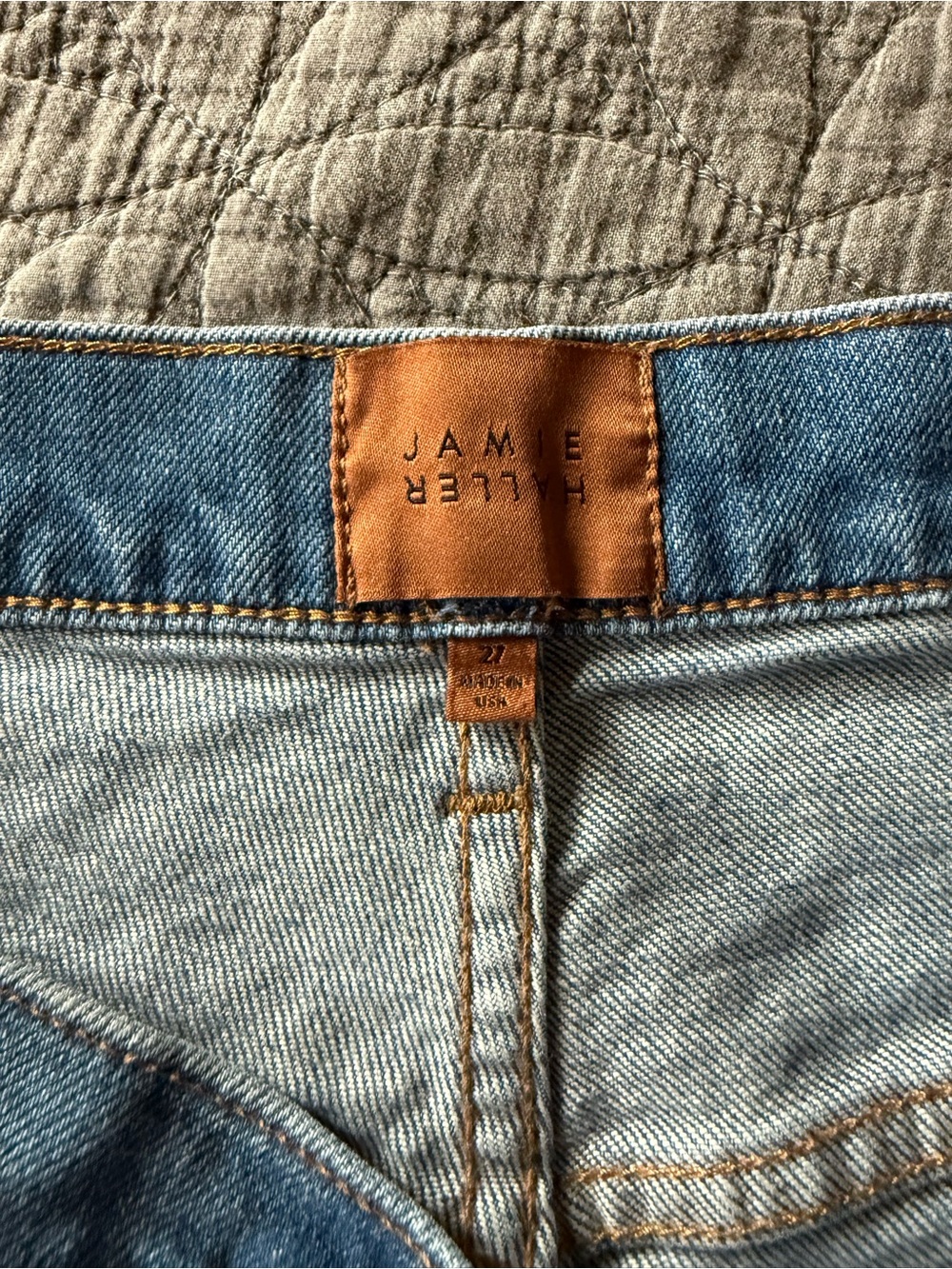 High-Rise Medium Blue Straight-to-Slight Flare Jeans - Picture 8 of 11